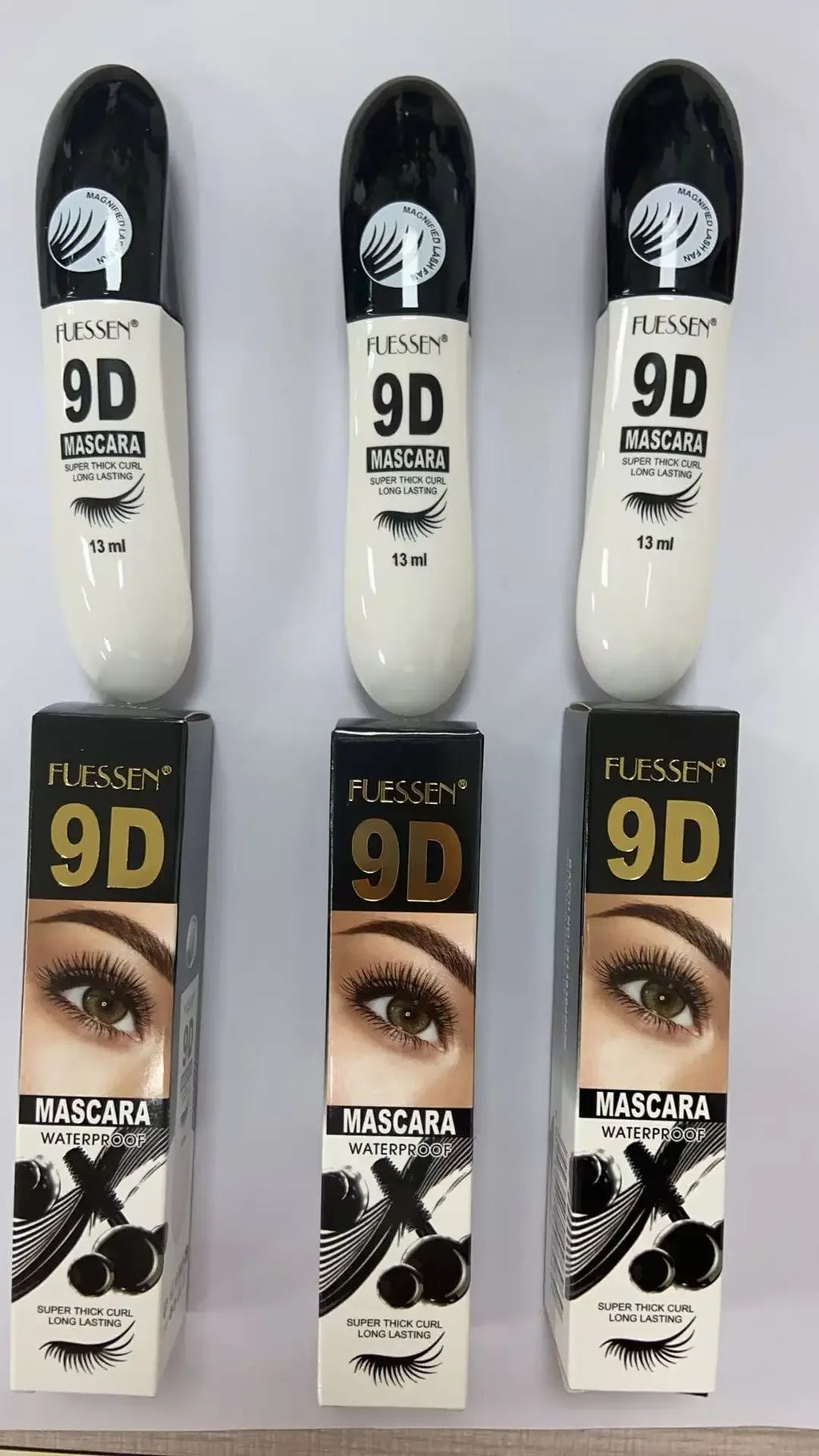 1/2/3PCS 9D Fiber Mascara Set Waterproof Durable Curling Mascara Sweatproof Anti-smudge Slimming Base Mascara for all skin types