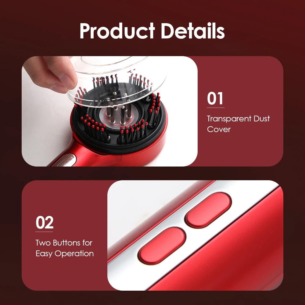 Electric Scalp Massage Comb for Growth Scalp Oil Applicator Hair Care 660nm Red Light Head Massager Improve Hair Loss Brush