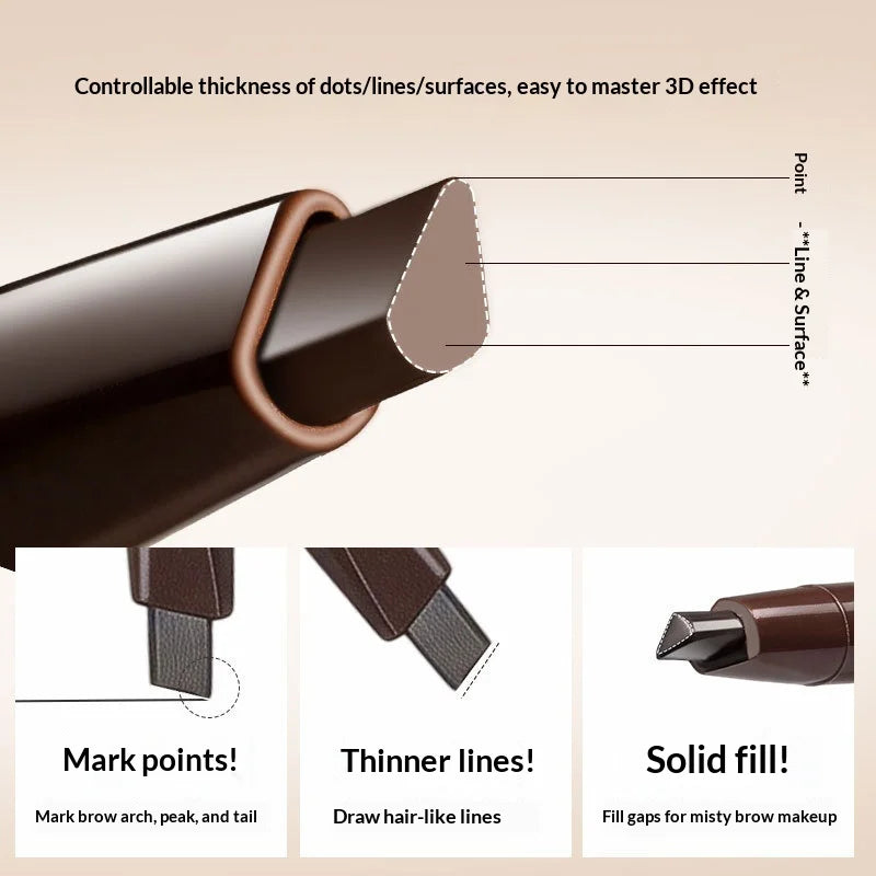 Eyebrow Pencil - Precise Fill And Shape Eyebrow Defining Pencil - Hair-Like Strokes - Long-Lasting - Smudge-Proof - Waterproof