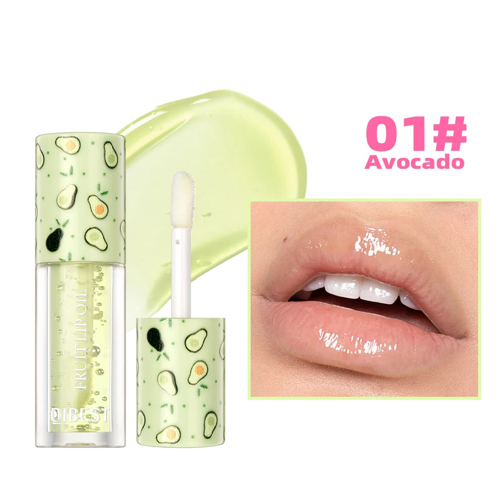 QIBEST Lip Balm Oil Moisturizing Makeup Lip Plumper Oil Repair Lip Fine Lines Beauty Lip Gloss Nourishing Bright Lip Cosmetic