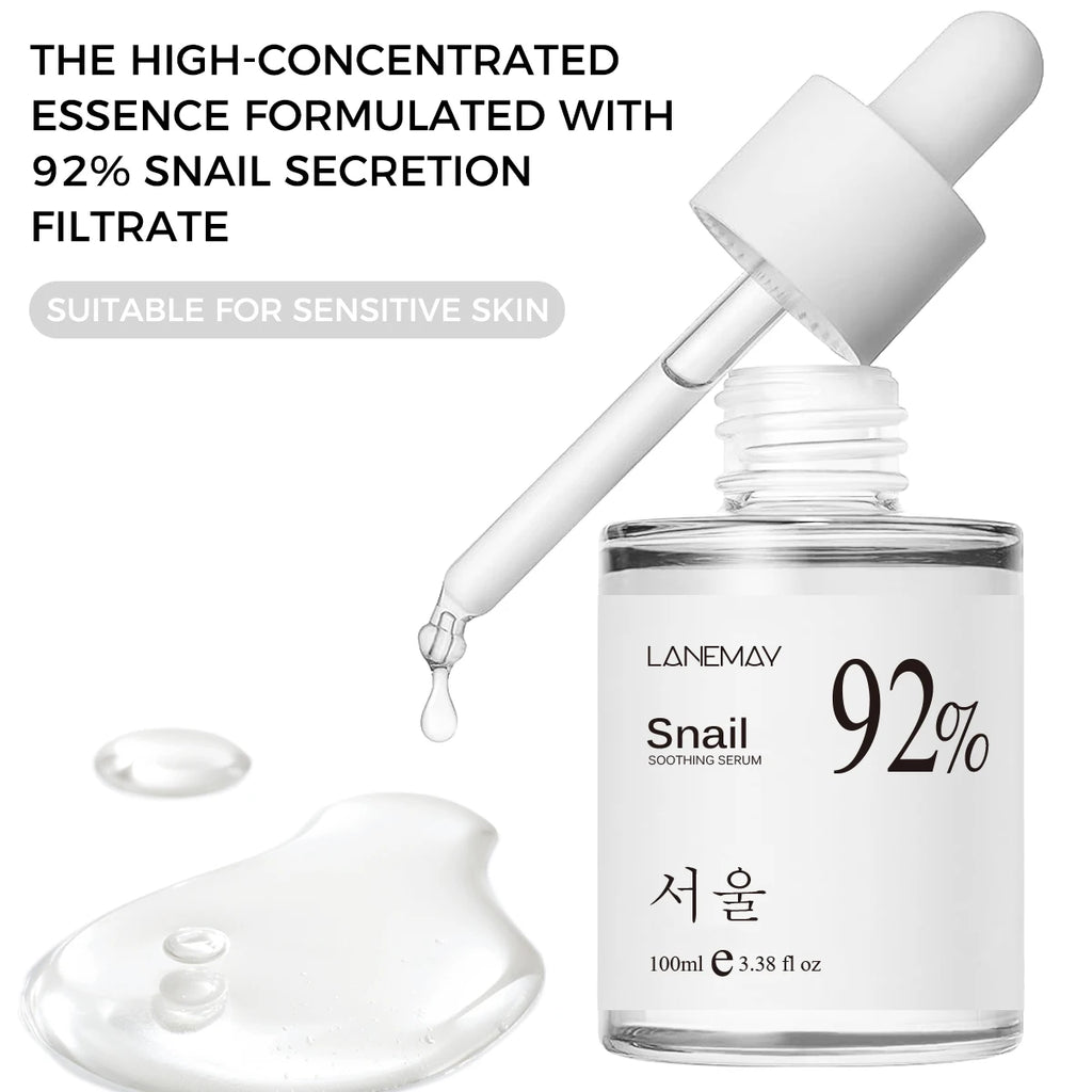 100ml 92% Snail Essence Soothing Face Serum Facial All in One Facial Serum Hydrating and Moisturizing Skin Care 5 Sold