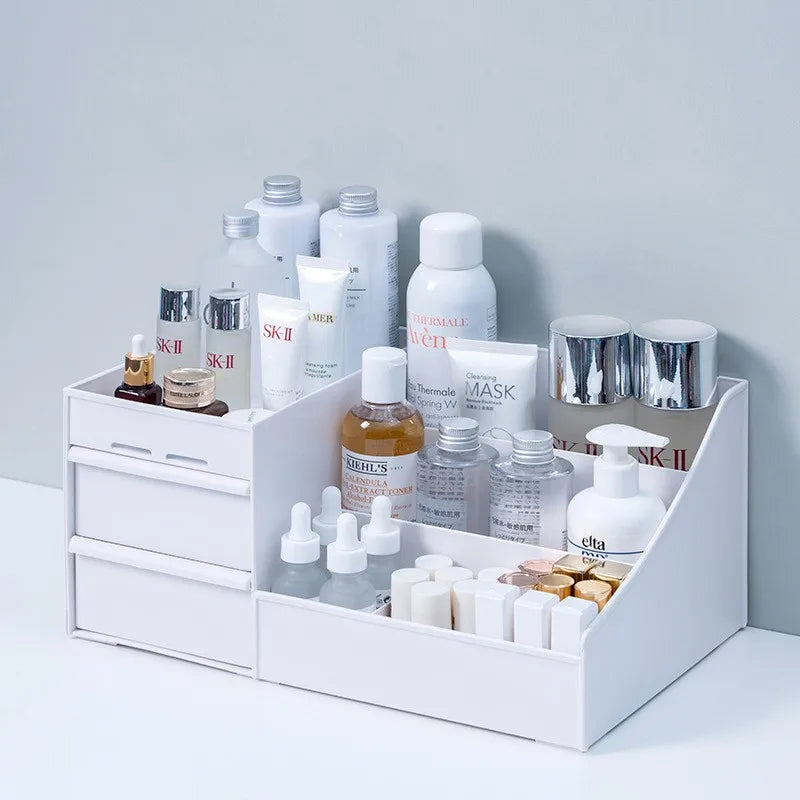 Makeup Organizer for Cosmetic Large Capacity Cosmetic Storage Box Organizer Desktop Jewelry Nail Polish Makeup Drawer Container