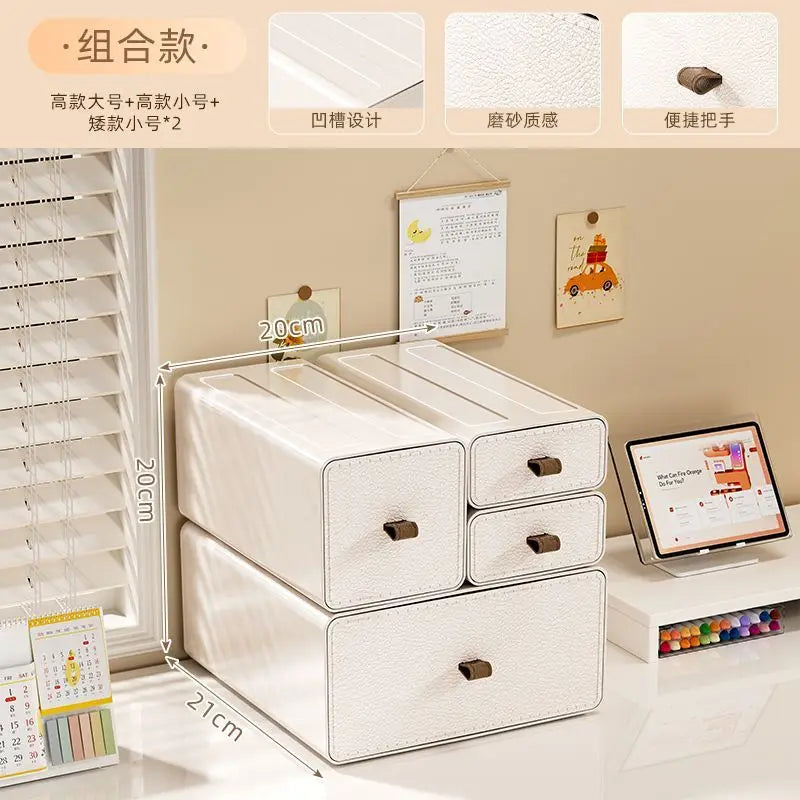 Cream Style Desktop Organizer Living Room Sundry Items Organizer Boxes Desktop Makeup Organizer Stationery Organizers Gift