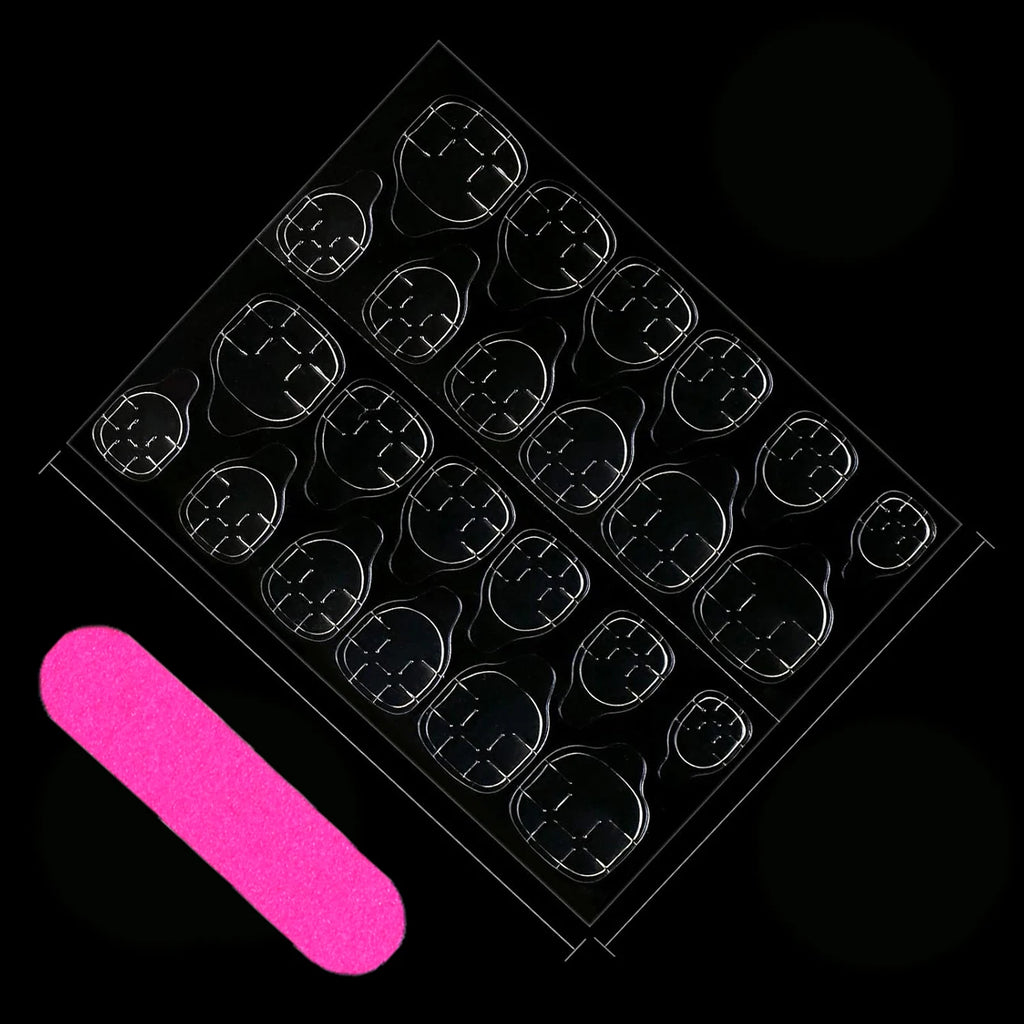 Short Press on Nails, BettyCora Square 24 Pcs Spring Summer Gel Press-On Acrylic Fake False Gel Nails Manicure Set for