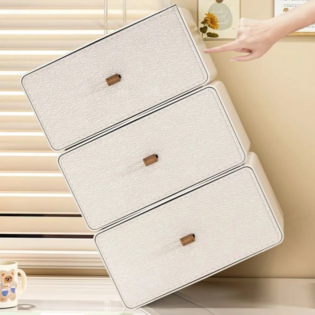 Cream Style Desktop Organizer Living Room Sundry Items Organizer Boxes Desktop Makeup Organizer Stationery Organizers Gift
