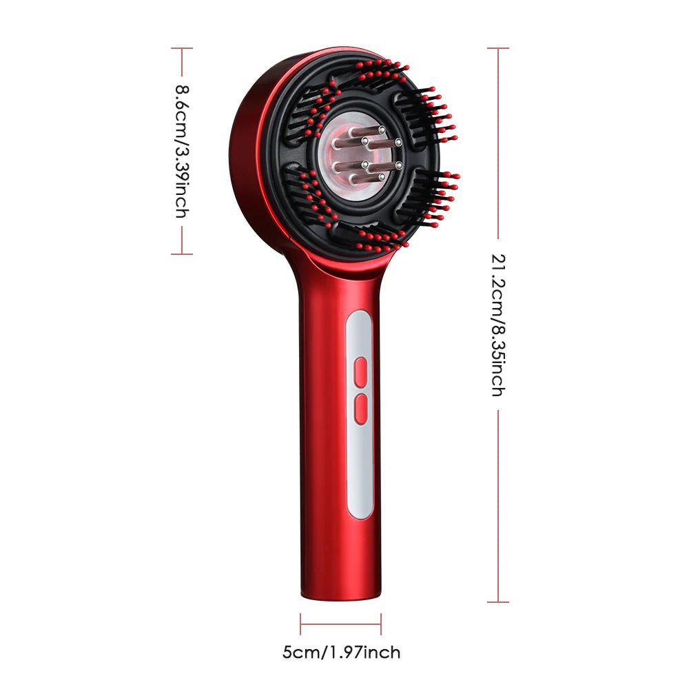 Electric Scalp Massage Comb for Growth Scalp Oil Applicator Hair Care 660nm Red Light Head Massager Improve Hair Loss Brush