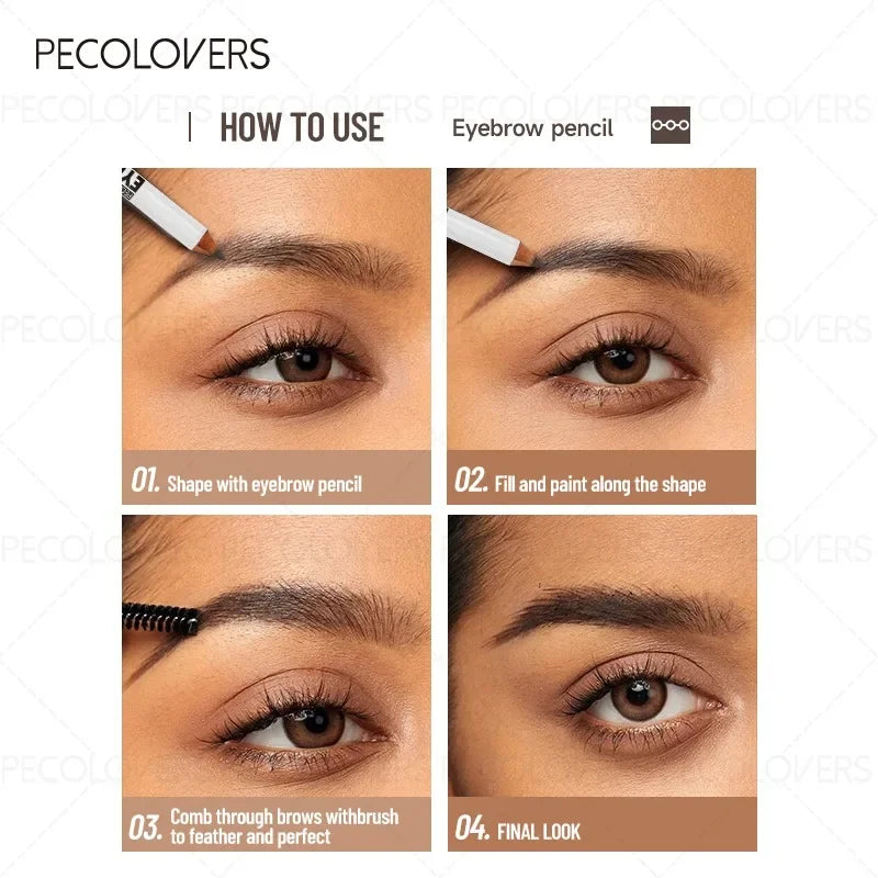 1PC Eyebrow Pencil, Fill Eyebrow Gaps, Waterproof and Sweatproof, Long-lasting, Hair-fluid Eyebrows, Eyebrow Cosmetics