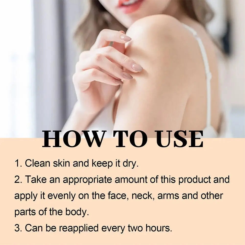 Sunscreen Lotion Spf100 Moisturizing Refreshing Light,Non Greasy,Prevent Facial And Body Sunburn Solar Blocker Facial Sunscreen