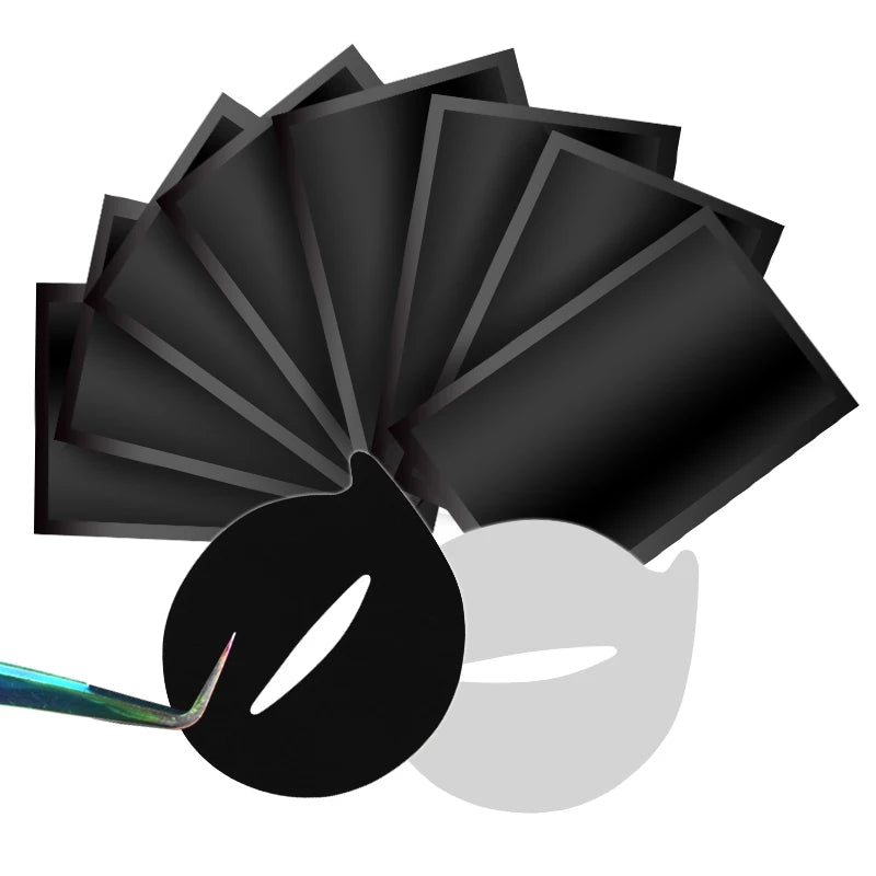 JOMAY 50Pairs UV Eye Patches Under Eyelash Pads For Building Hydrogel Paper Patches Black UV Stickers For False Eyelashes