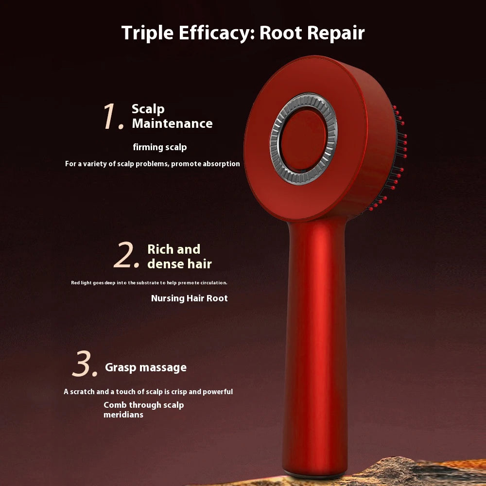 Electric Scalp Massage Comb for Growth Scalp Oil Applicator Hair Care 660nm Red Light Head Massager Improve Hair Loss Brush