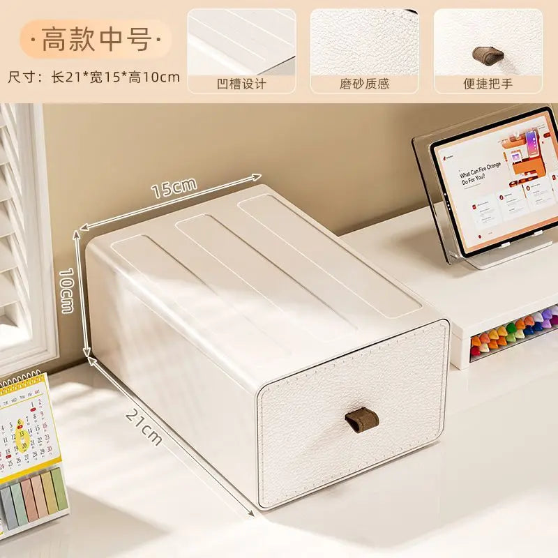 Cream Style Desktop Organizer Living Room Sundry Items Organizer Boxes Desktop Makeup Organizer Stationery Organizers Gift