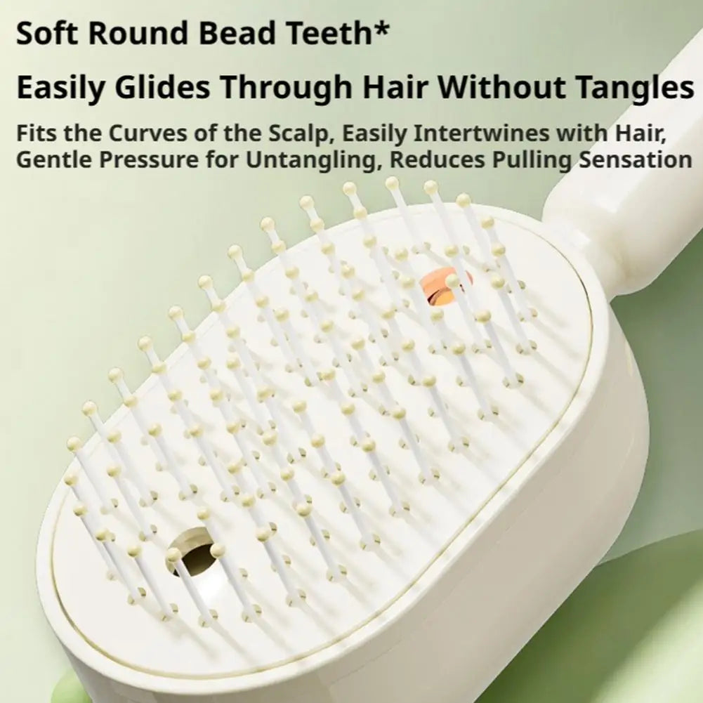 Electric Spray Hair Brush with Water Spray, Steam Essential Oil Brush, Rechargeable, Reduce Frizz Anti-Static, Hair Styling Care