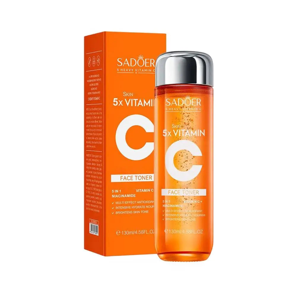 Vitamin C Skincare Travel Skincare Toner+ Serum+Face Cream Moisturizing Brightening Hydrating Facial Serum Face Care Set