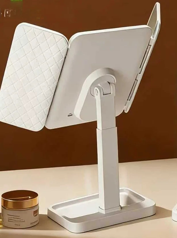 Led Makeup Mirror Desktop Multifunctional Foldable Lighted Mirror with Fill Light for Dressing Table Daily Makeup Use  Mirror