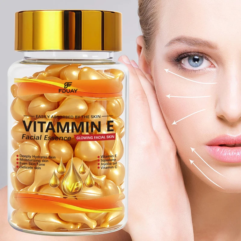 50 Count Hyaluronic Acid Capsules Essence Hydrating Repairing Facial Skincare Deep Nourishment Acne Fading Fine Line Reduction
