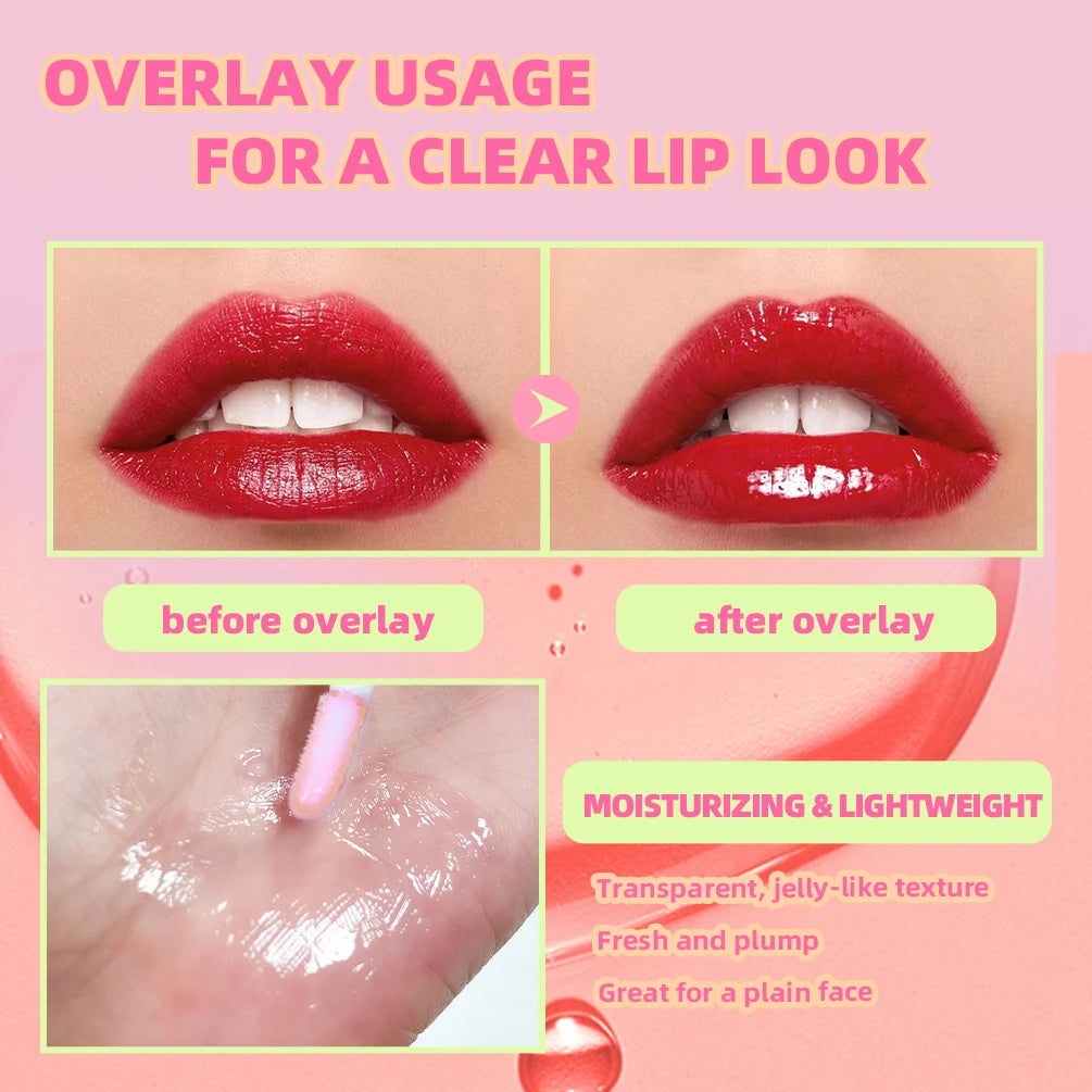 QIBEST Lip Balm Oil Moisturizing Makeup Lip Plumper Oil Repair Lip Fine Lines Beauty Lip Gloss Nourishing Bright Lip Cosmetic