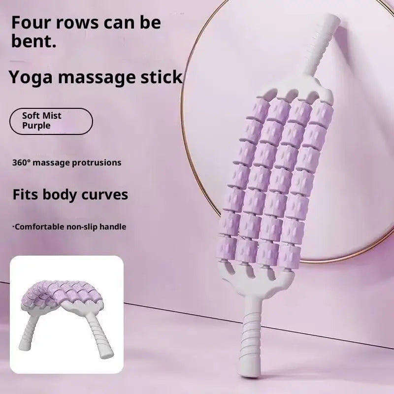 Flexible Muscle Massage Roller For Leg Back Body Relaxation Portable Yoga Deep Tissue Knobbed Roller Fitness Recovery Tool