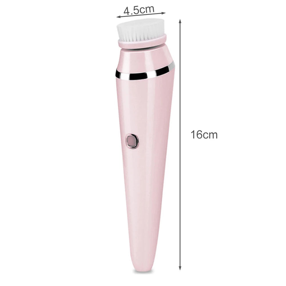 Facial Cleansing Brush 4 in 1 Electric Waterproof Rotating Face Scrubber Cleanser Rechargeable Deep Pore Clean Skin Care Tool