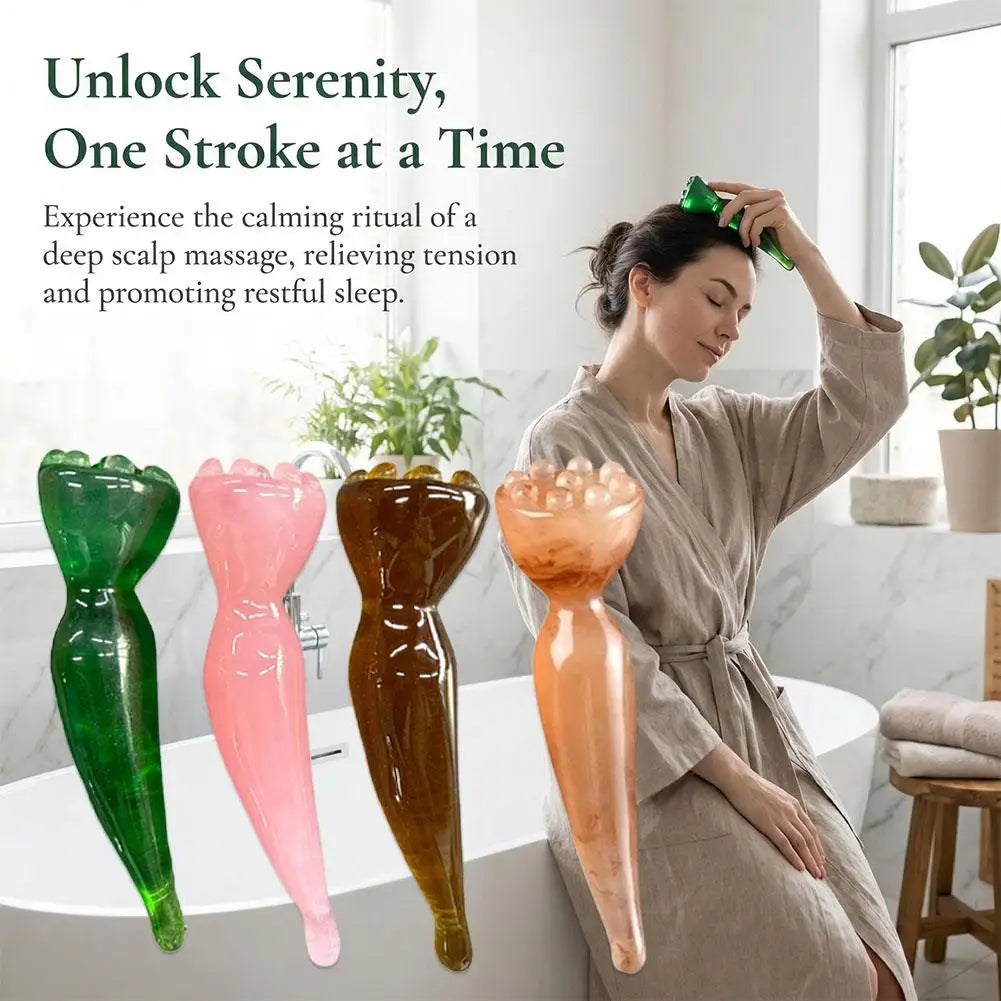 Manual Head Scalp Massager Soft Silicone Hair Scrubber for Deep Cleaning Scalp Care Brush for Hair Growth Stress Relaxation