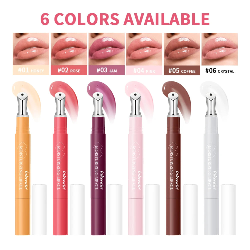 Lakerain Moisturizing Lip Oil Exfoliating Fading Lip Lines Lip Primer Before Makeup, Small Stick Lip Oil Essence Pen Design 1.5g