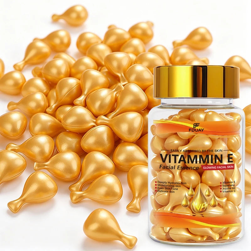 50 Count Hyaluronic Acid Capsules Essence Hydrating Repairing Facial Skincare Deep Nourishment Acne Fading Fine Line Reduction