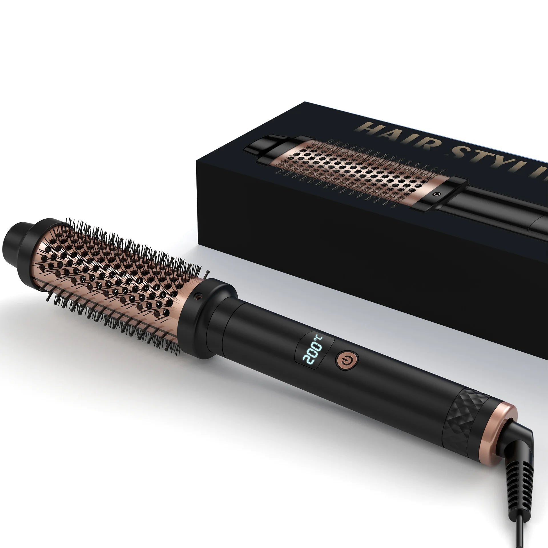 3-in-1 Multifunctional Straightening Curling Hot Brush Portable Travel Ionic Hair Styling Comb Fast Heating for Thick/Fine Hair