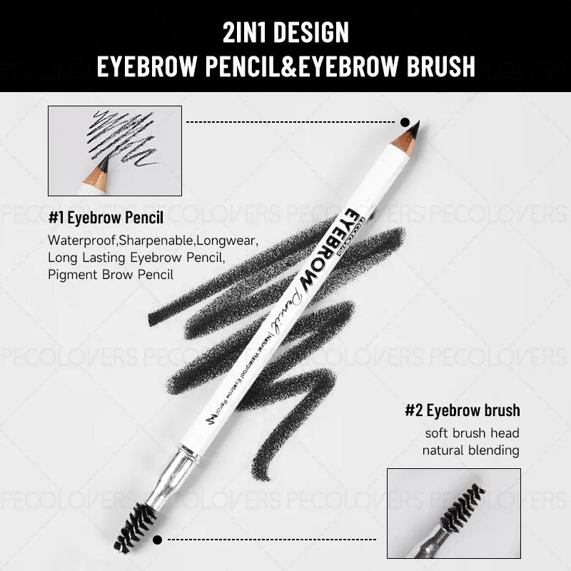 1PC Eyebrow Pencil, Fill Eyebrow Gaps, Waterproof and Sweatproof, Long-lasting, Hair-fluid Eyebrows, Eyebrow Cosmetics