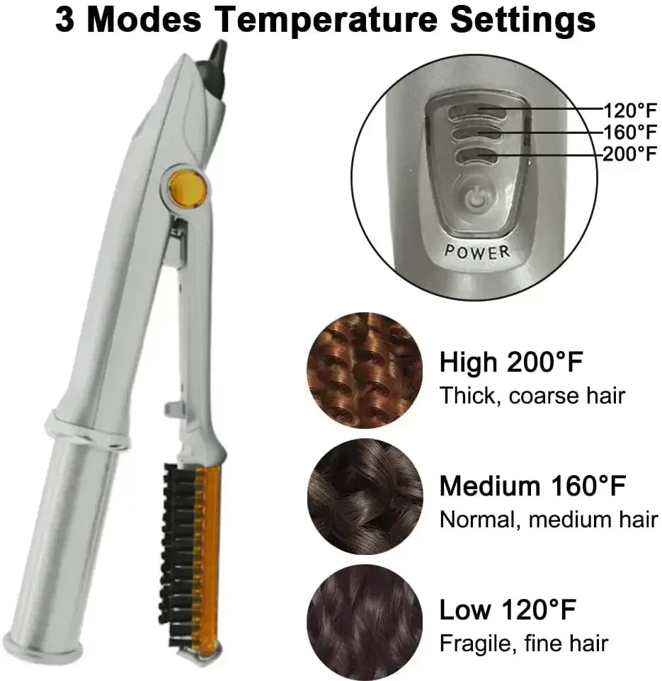 Professional Hairs Curler Straighter Rotating Hair Brush Curler Styler Hair Styling Tools Curling Iron Straighting Brush 2 In 1