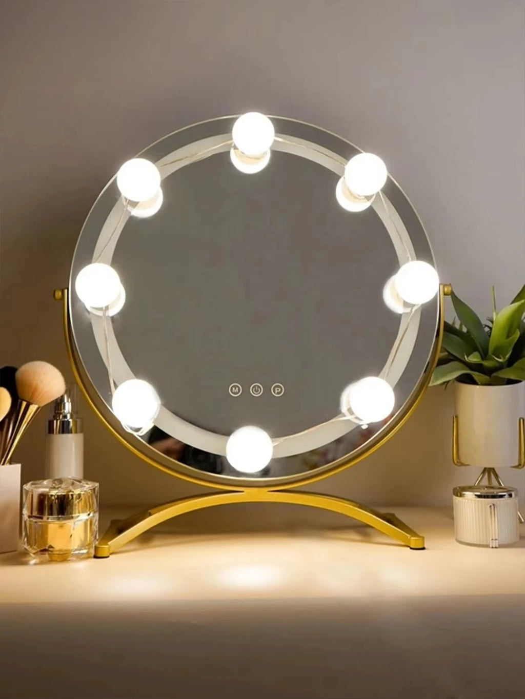 LED Makeup Mirror w/Detachable Lights,USB Powered Hollywood Vanity Mirror,Dressing Table LED Cosmetic Mirror Light for Makeup