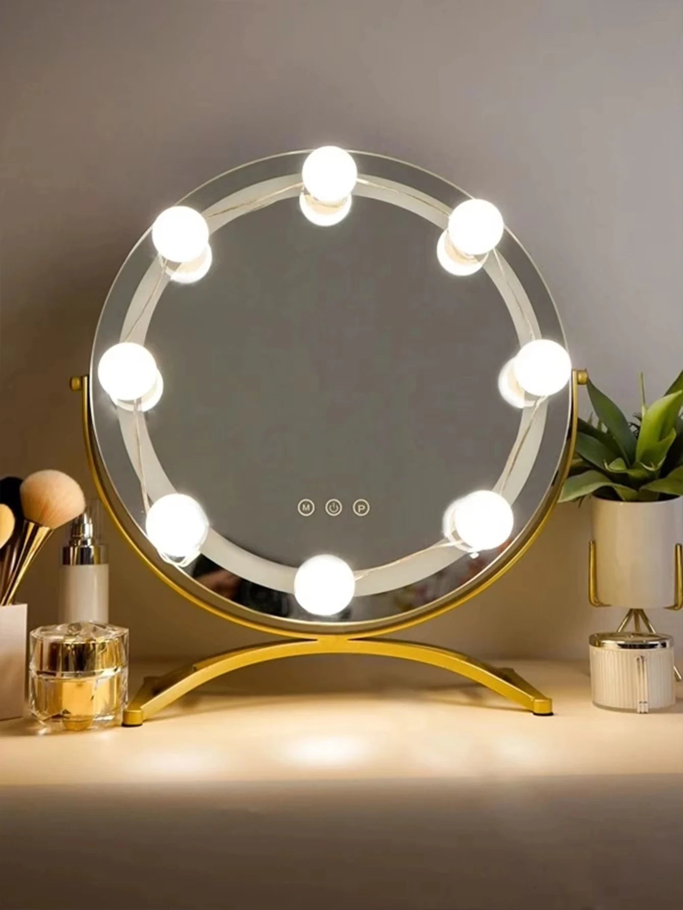 LED Makeup Mirror w/Detachable Lights,USB Powered Hollywood Vanity Mirror,Dressing Table LED Cosmetic Mirror Light for Makeup
